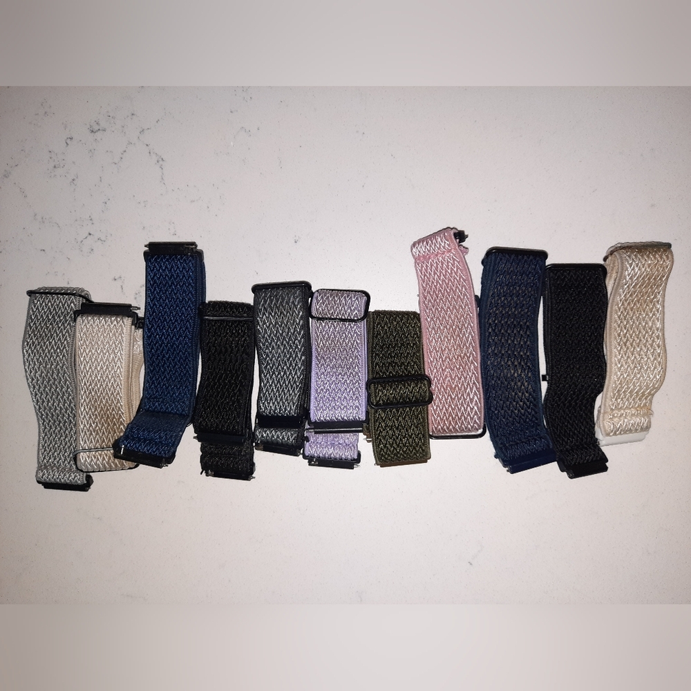 $ Lot Of 11 Women's Watch Bands - Assorted Colors 22mm GUC
